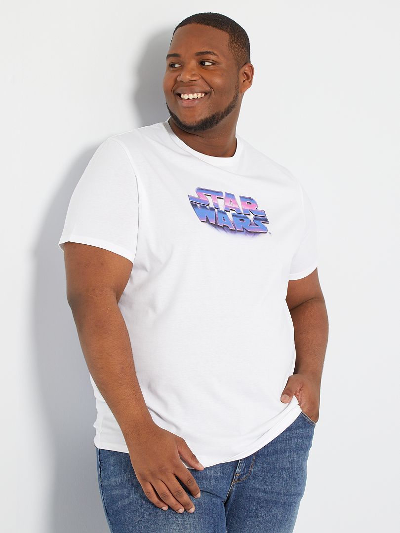 T-shirt met 'Star Wars'-logo WIT - Kiabi