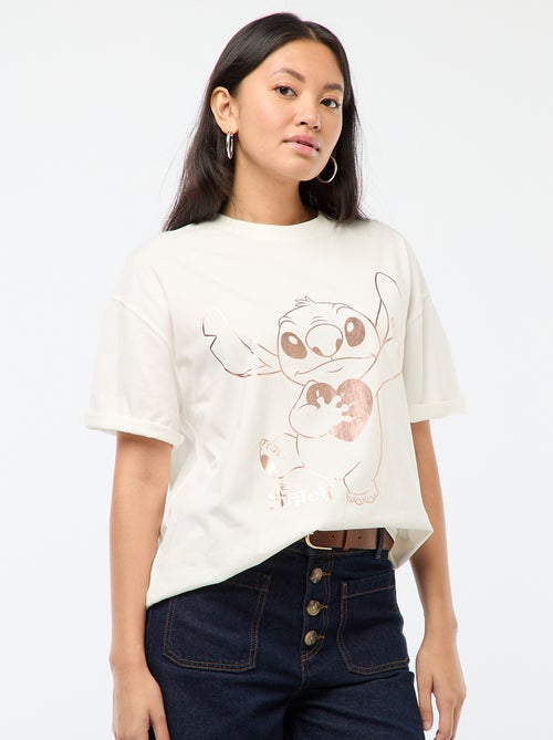 T-shirt met 'Stitch'-print - Kiabi