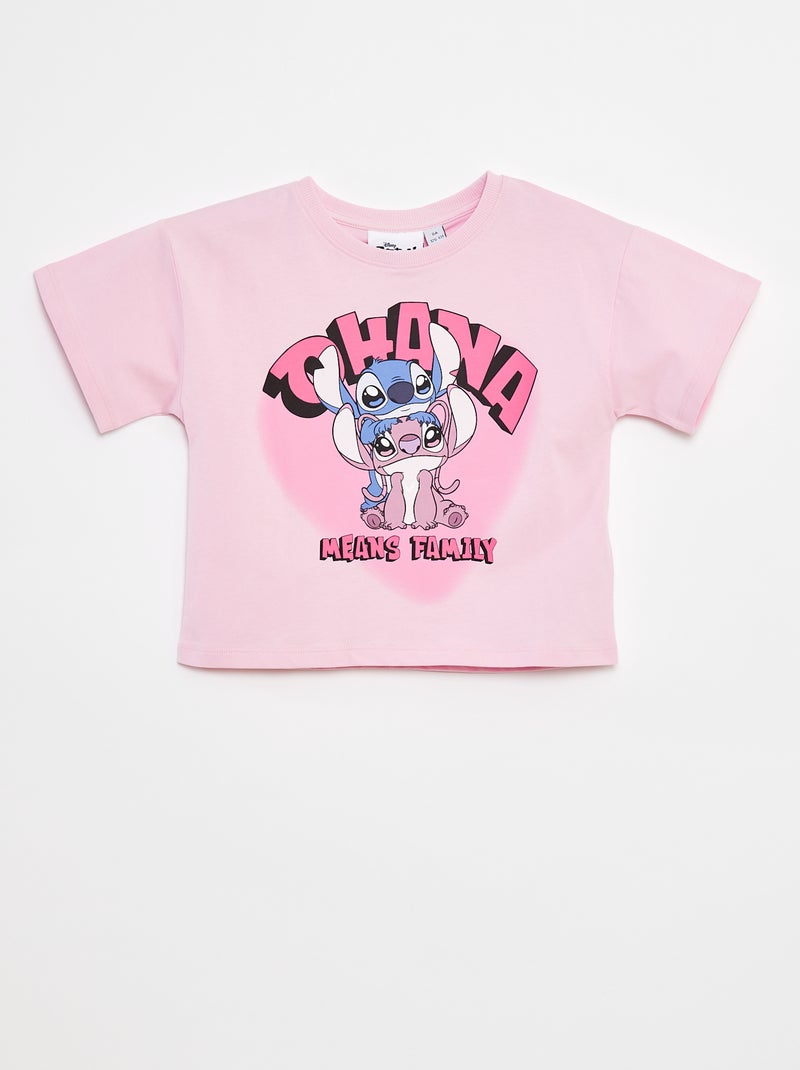 T-shirt met 'Stitch'-print Rose - Kiabi