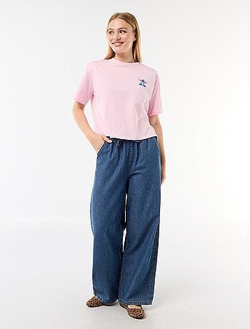 T-shirt met 'Stitch'-print