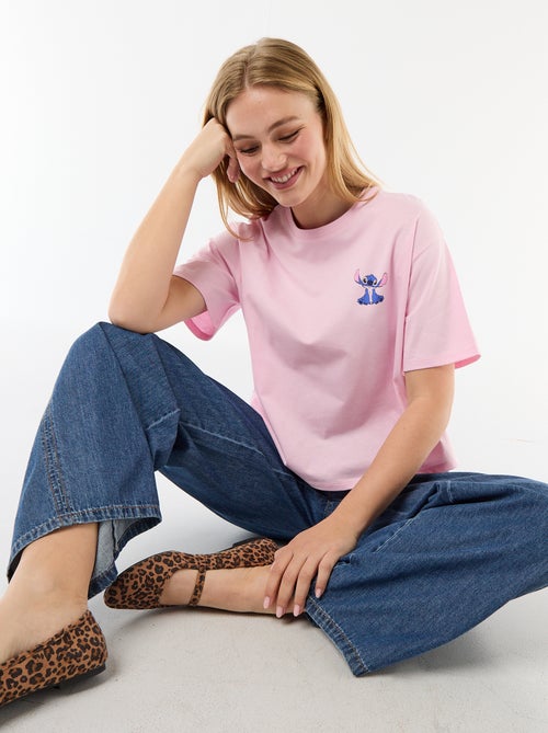 T-shirt met 'Stitch'-print - Kiabi