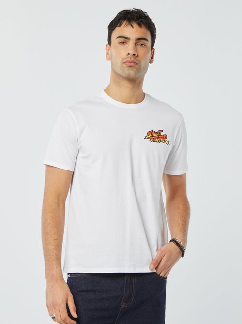 T-shirt met Street Fighter-print en korte mouw - Kiabi