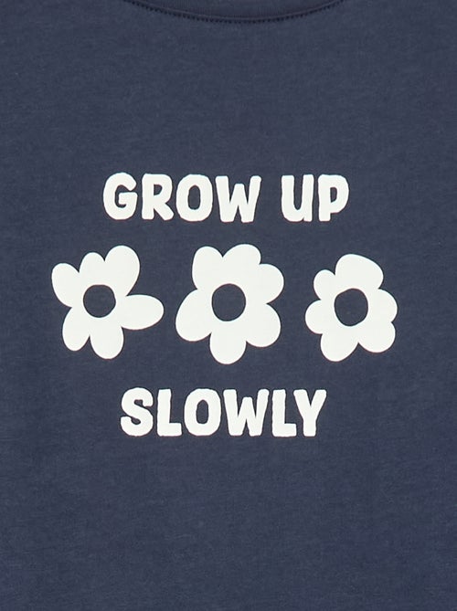 T-shirt met tekstboodschap en korte mouwen - Kiabi