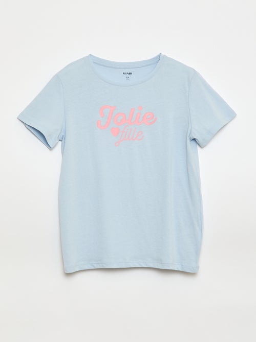 T-shirt met tekstboodschap en korte mouwen - Kiabi