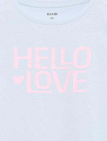 T-shirt met tekstboodschap en korte mouwen