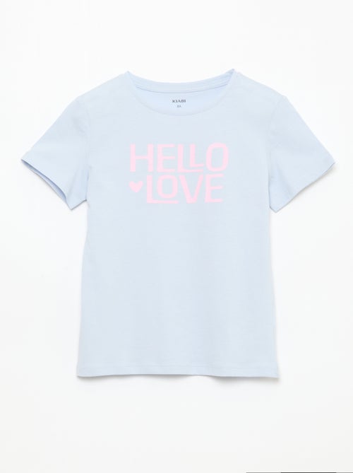 T-shirt met tekstboodschap en korte mouwen - Kiabi