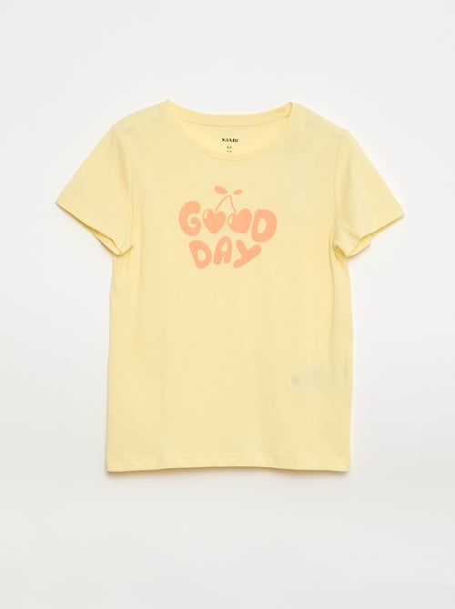 T-shirt met tekstboodschap en korte mouwen - Kiabi