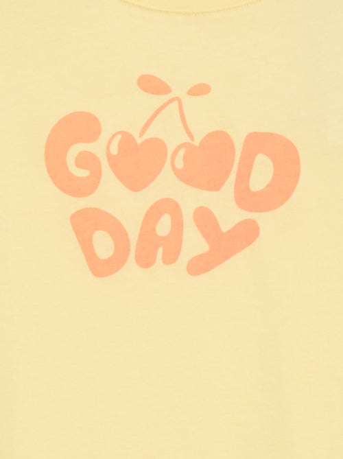 T-shirt met tekstboodschap en korte mouwen - Kiabi