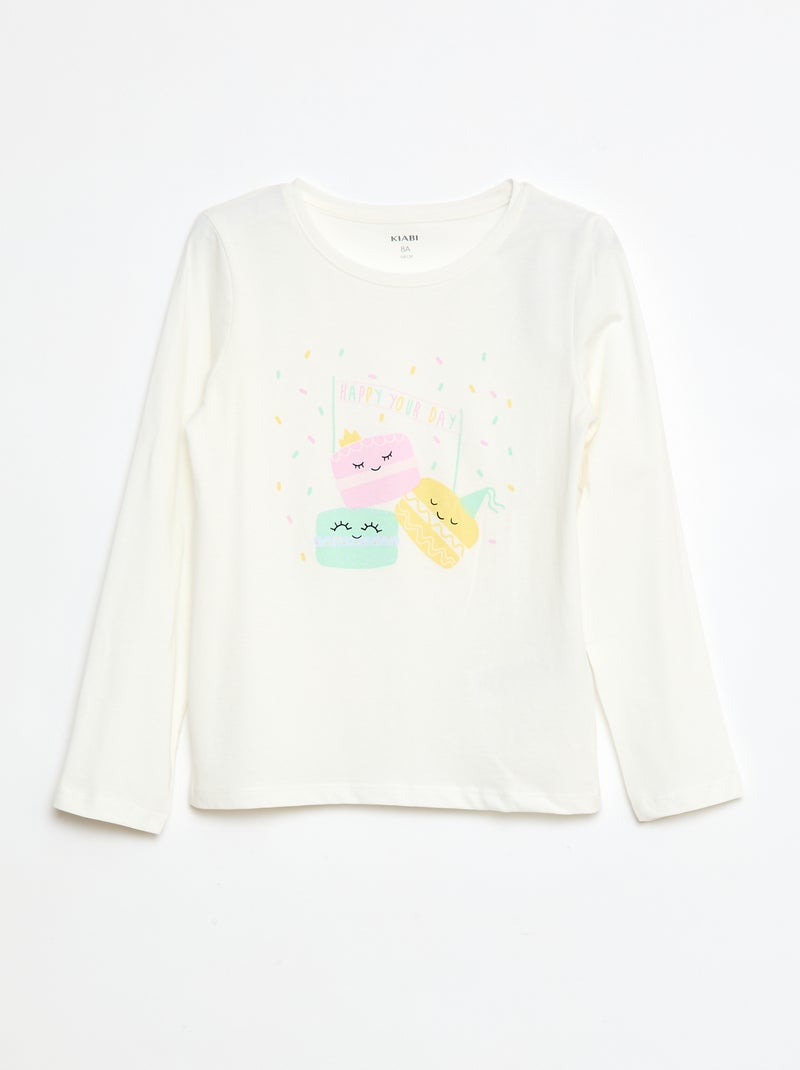 T-shirt met tekstopdruk Biege - Kiabi
