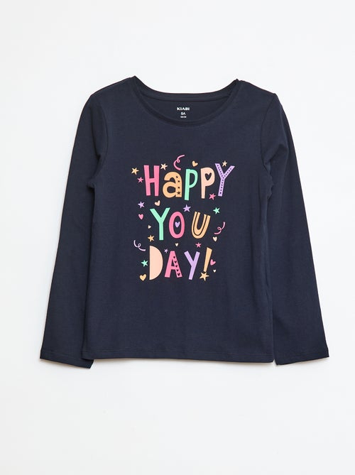T-shirt met tekstopdruk - Kiabi