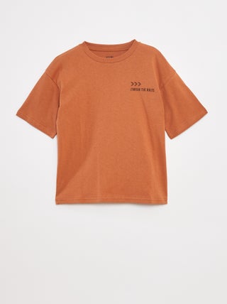 T-shirt met tekstopdruk