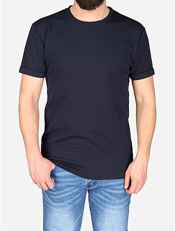 T-shirt met textuur - Frilivin