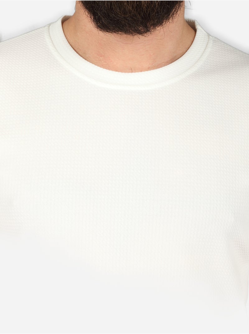 T-shirt met textuur - Frilivin Wit - Kiabi