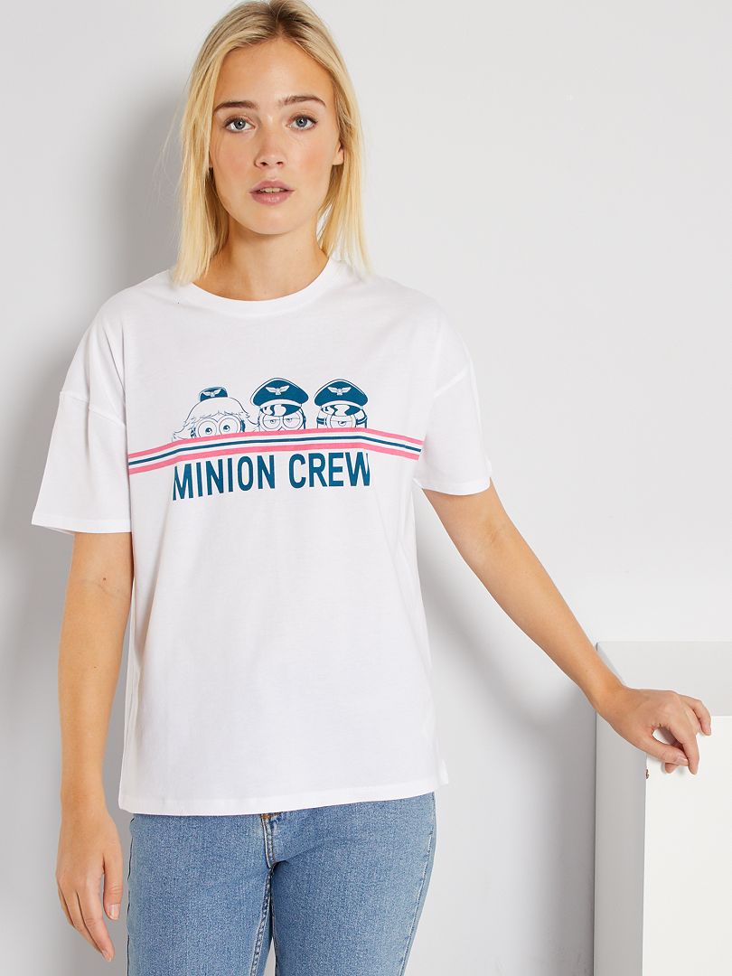 T-shirt met 'The Minions'-print WIT - Kiabi