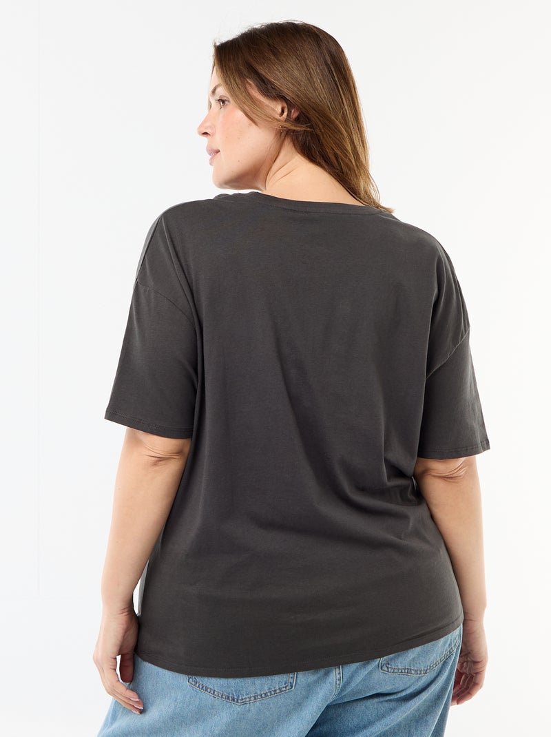 T-shirt met 'The Rolling Stones' print en korte mouwen Zwart - Kiabi