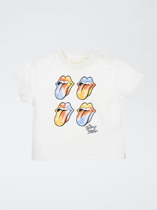 T-shirt met 'The Rolling Stones'-print