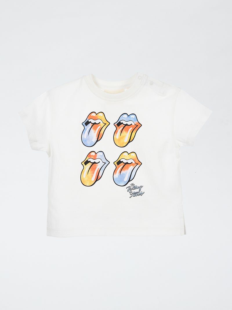 T-shirt met 'The Rolling Stones'-print WIT - Kiabi