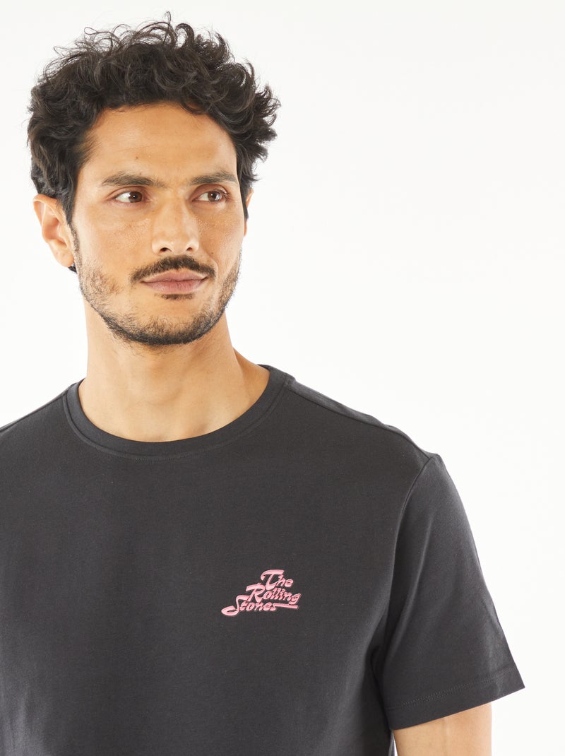 T-shirt met The Rolling Stones-print ZWART - Kiabi