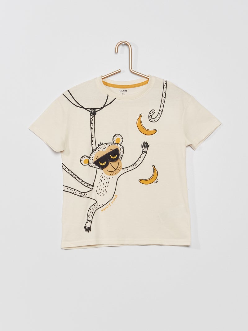 T-shirt met tijger BIEGE - Kiabi
