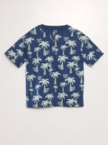 T-shirt met tuniekhals BLAUW - Kiabi