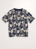 T-shirt met tuniekhals BLAUW - Kiabi
