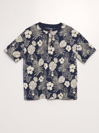 T-shirt met tuniekhals