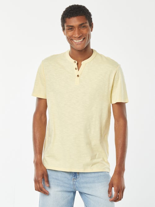 T-shirt met tuniekhals en korte mouw - Kiabi