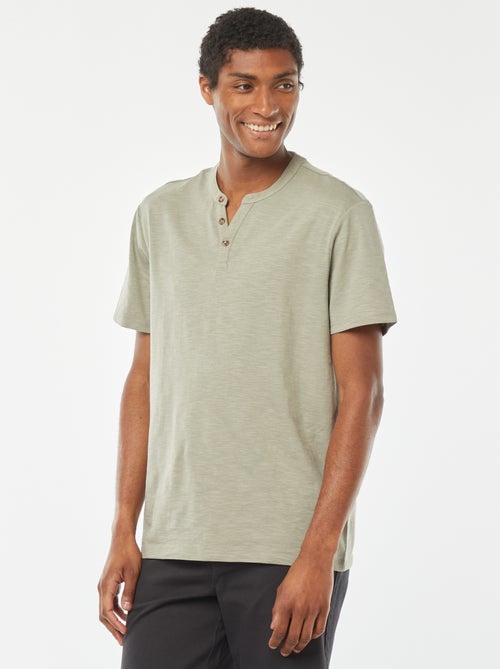 T-shirt met tuniekhals en korte mouw - Kiabi