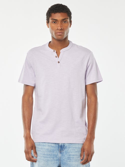 T-shirt met tuniekhals en korte mouw - Kiabi
