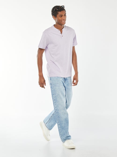 T-shirt met tuniekhals en korte mouw - Kiabi