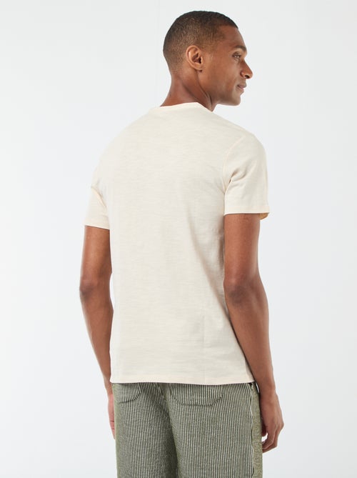 T-shirt met tuniekhals en korte mouw - Kiabi