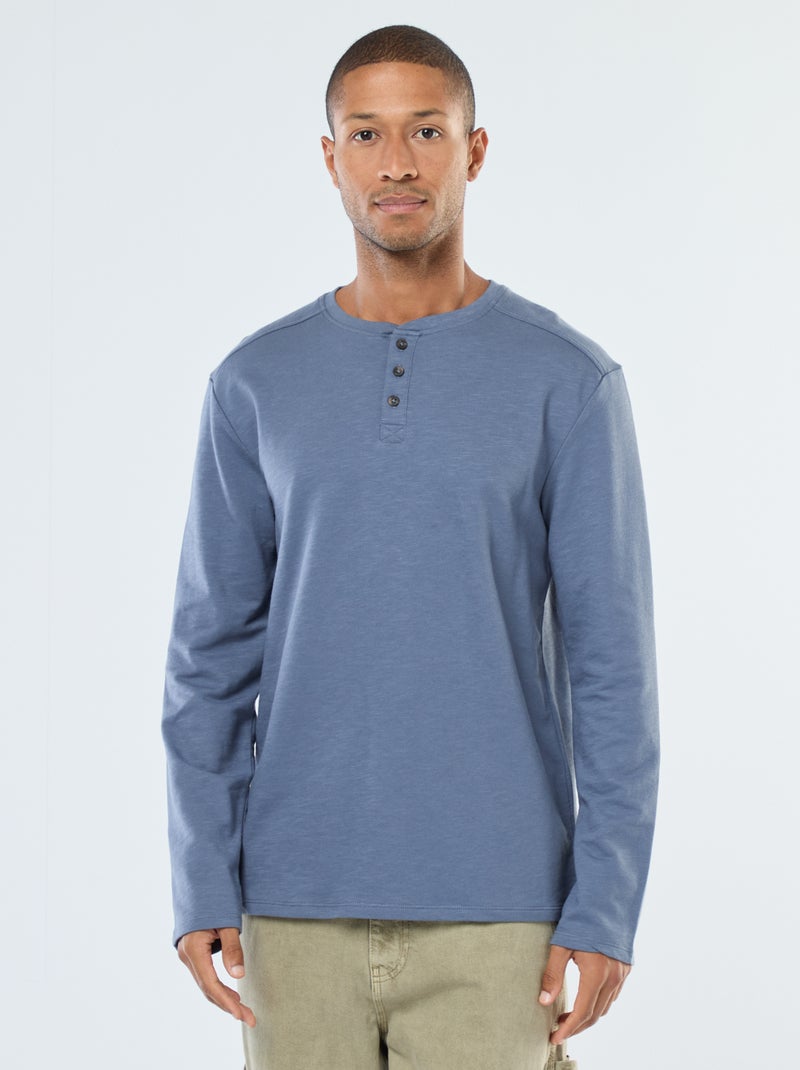 T-shirt met tuniekhals en lange mouw Grijs - Kiabi