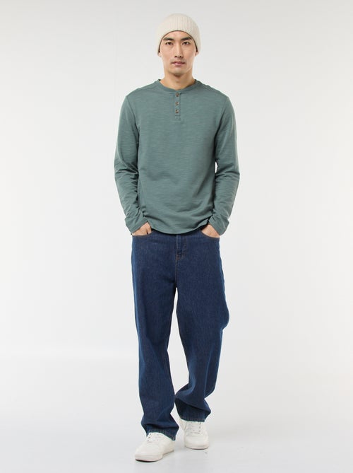 T-shirt met tuniekhals en lange mouw - Kiabi