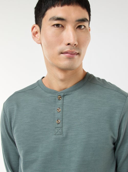 T-shirt met tuniekhals en lange mouw - Kiabi