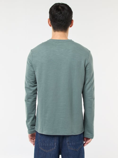 T-shirt met tuniekhals en lange mouw - Kiabi