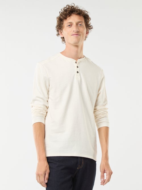 T-shirt met tuniekhals en lange mouw - Kiabi