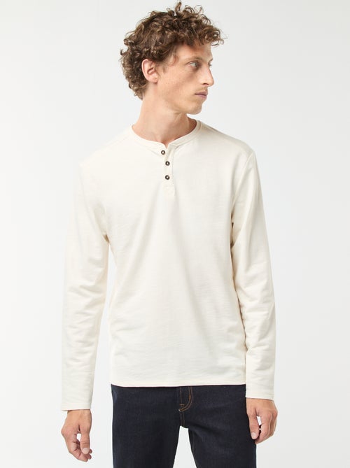 T-shirt met tuniekhals en lange mouw - Kiabi