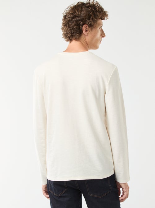 T-shirt met tuniekhals en lange mouw - Kiabi