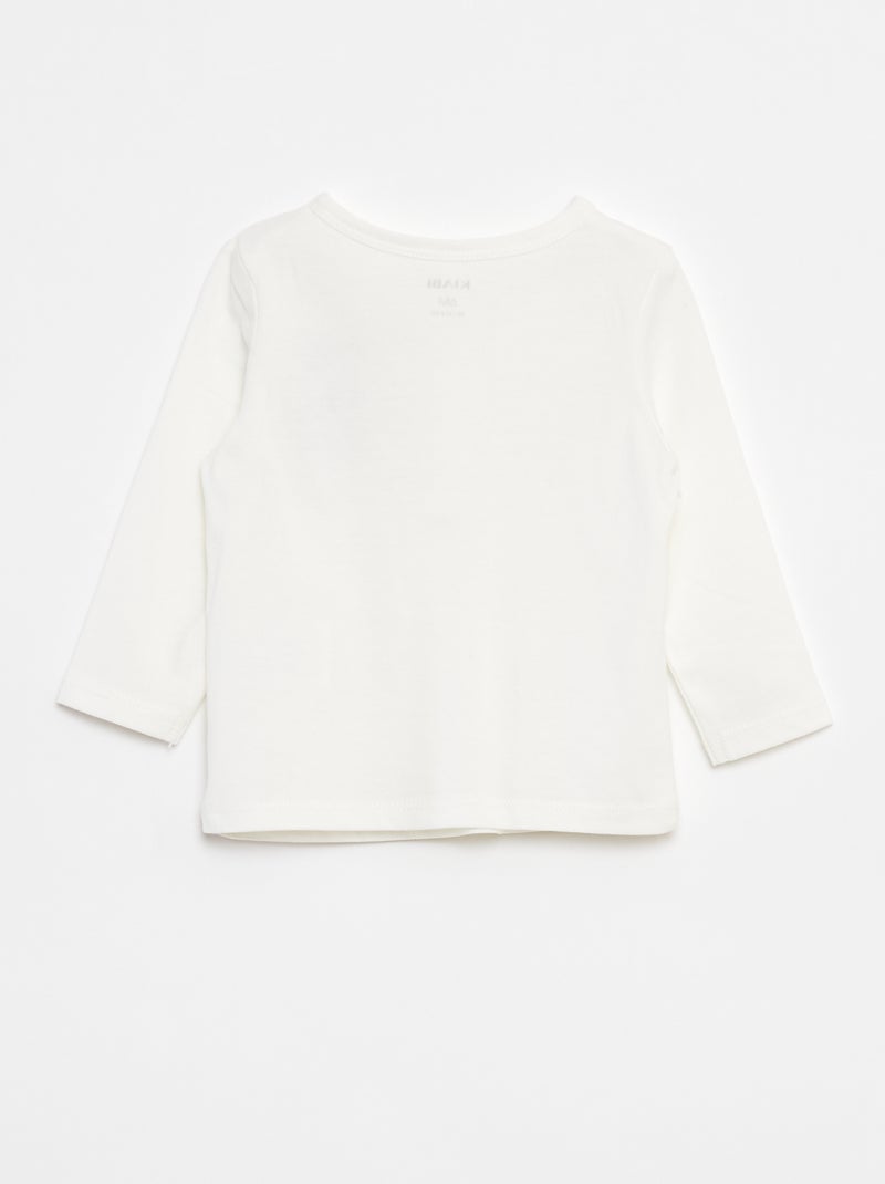 T-shirt met tuniekhals Wit - Kiabi