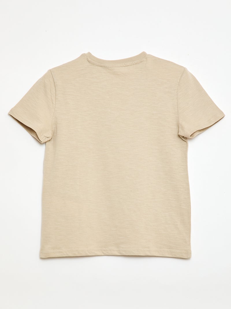 T-shirt met tuniekkraag Biege - Kiabi