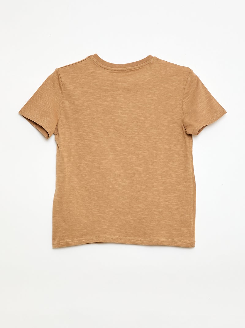 T-shirt met tuniekkraag Biege - Kiabi