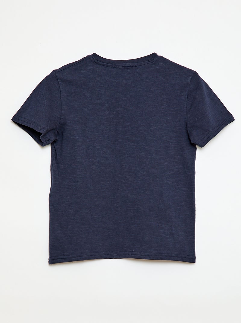 T-shirt met tuniekkraag Blauw - Kiabi