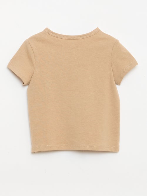 T-shirt met tuniekkraag en knoopjes - Kiabi