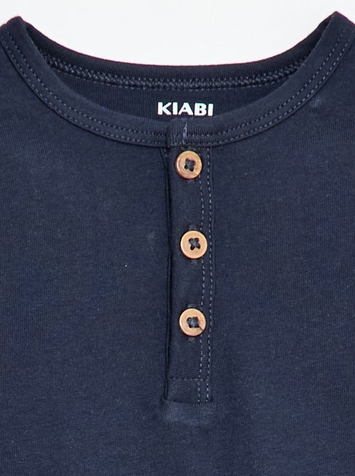 T-shirt met tuniekkraag en knoopjes - Kiabi