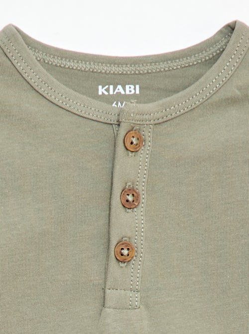 T-shirt met tuniekkraag en knoopjes - Kiabi