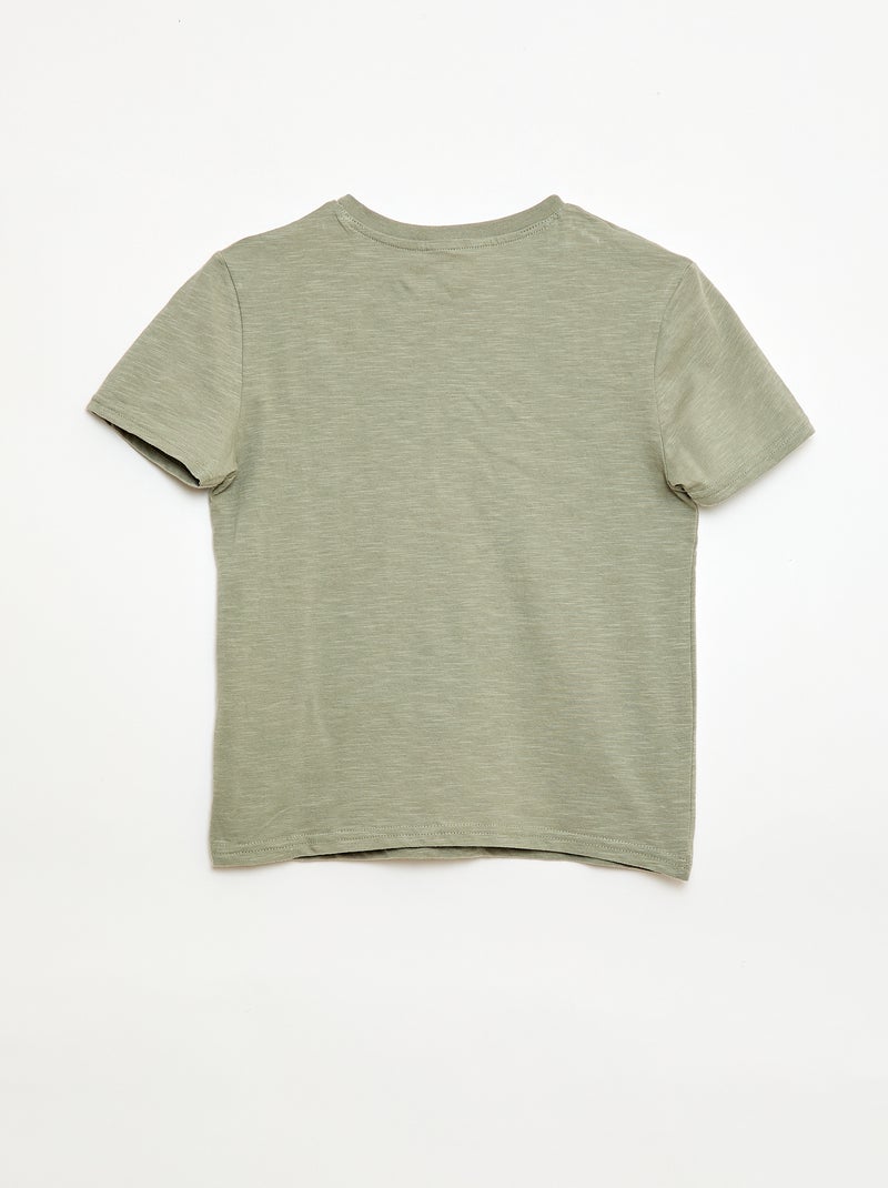 T-shirt met tuniekkraag Groen - Kiabi