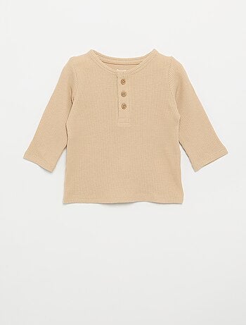 T-shirt met Tunisische kraag