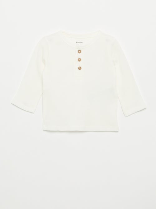 T-shirt met Tunisische kraag - Kiabi