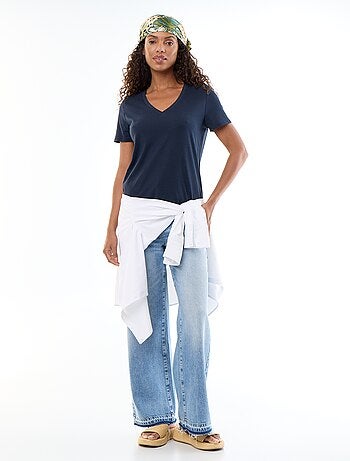 T-shirt met V-hals