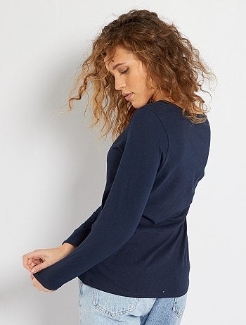 T-shirt met V-hals